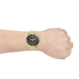 Fossil FB-03 Chronograph Black Dial Gold Steel Strap Watch for Men - FS5727 Authentic Buy Shop Now