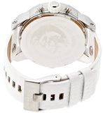 Diesel Badass Chronograph White Dial White Leather Strap Watch For Men - DZ7265 Authentic Buy Shop Now