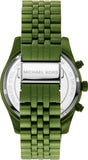 Michael Kors Lexington Chronograph Green Dial Green Steel Strap Watch For Men - MK8790 Authentic Buy Shop Now