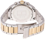 Tommy Hilfiger Hudson Chronograph White Dial Two Tone Steel Strap Watch For Men - 1791226 Authentic Buy Shop Now