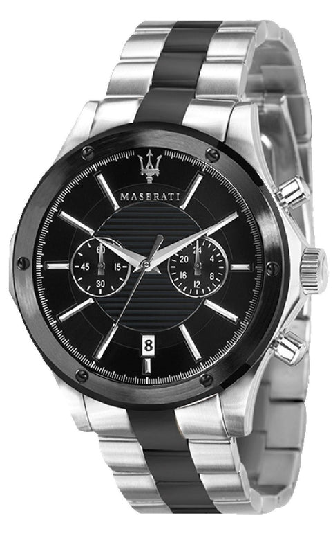 Maserati Circuito Chronograph Black Dial Two Tone Steel Strap Watch For Men - R8873627003 Authentic Buy Shop Now