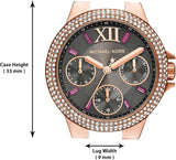 Michael Kors Camille Chronograph Grey Dial Rose Gold Steel Strap Watch For Women - MK6983 Authentic Buy Shop Now