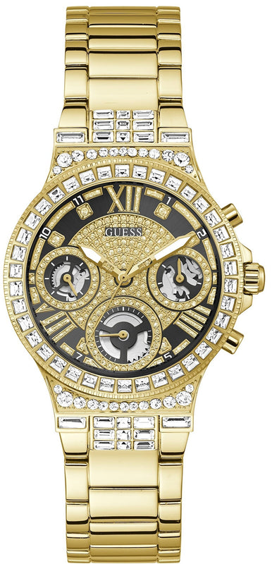 Guess Moonlight Diamonds Gold Dial Gold Steel Strap Watch for Women - GW0320L5 Authentic Buy Shop Now