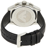 Emporio Armani Valente Chronograph Black Dial Black Leather Strap Watch For Men - AR1633 Authentic Buy Shop Now