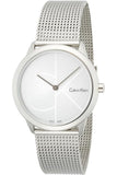 Calvin Klein Minimal Silver Dial Silver Mesh Bracelet Watch for Men - K3M211Y6 Authentic Buy Shop Now