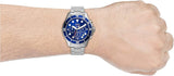 Fossil FB-03 Chronograph Blue Dial Silver Steel Strap Watch for Men - FS5724 Authentic Buy Shop Now