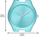 Michael Kors Slim Runway Blue Dial Blue Steel Strap Watch For Women - MK4525 Authentic Buy Shop Now