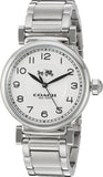 Coach Madison White Dial Silver Steel Strap Watch for Women - 14502394 Authentic Buy Shop Now