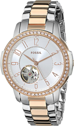Fossil Architect Automatic Silver Dial Two Tone Steel Strap Watch for Women - ME3058 Authentic Buy Shop Now