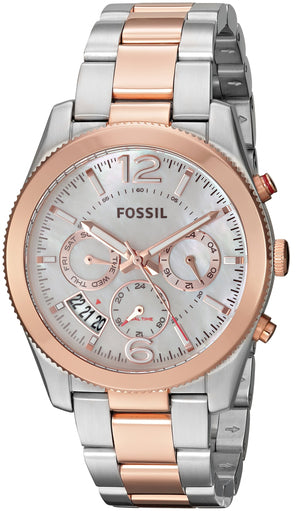 Fossil Perfect Boyfriend Mother of Pearl Dial Two Tone Steel Strap Watch for Women - ES4135 Authentic Buy Shop Now