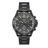 Hugo Boss Troper Chronograph Grey Dial Grey Steel Strap Watch For Men - 1514058 Authentic Buy Shop Now