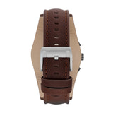 Fossil Coachman Chronograph White Dial Brown Leather Strap Watch for Men - CH2890 Authentic Buy Shop Now