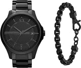Armani Exchange Hampton Chronograph Black Dial Black Steel Strap Watch For Men - AX2104 Authentic Buy Shop Now