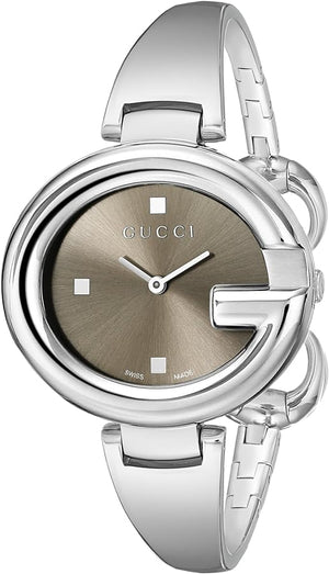 Gucci Guccissima Brown Dial Silver Steel Strap Watch For Women - YA134302 Authentic Buy Shop Now
