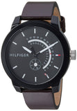 Tommy Hilfiger Denim Black Dial Brown Leather Strap Watch for Men - 1791478 Authentic Buy Shop Now