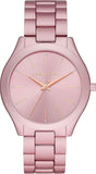 Michael Kors Slim Runway Pink Dial Pink Steel Strap Watch For Women - MK4456 Authentic Buy Shop Now