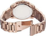 Michael Kors Brecken Chronograph Analog Black Dial Rose Gold Steel Strap Watch For Women - MK8563 Authentic Buy Shop Now