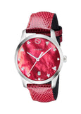 Gucci G-Timeless Cherry Red Mother of Pearl Dial 27mm Watch For Women - YA126584 Authentic Buy Shop Now