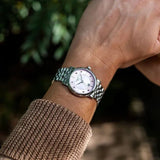 Tissot Carson Premium Lady Mother of Pearl Pink Dial Silver Steel Strap Watch For Women - T122.210.11.159.00 Authentic Buy Shop Now