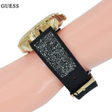 Guess Swirl Quartz Black Dial Black Silicone Strap Watch for Women - W1096L3 Authentic Buy Shop Now