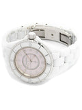 Chanel J12 Quartz Diamonds Pink Dial White Steel Strap Watch for Women - J12 H5513 Authentic Buy Shop Now