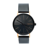 Calvin Klein Boost Black Dial Black Leather Strap Watch for Men - K7Y21TCZ Authentic Buy Shop Now