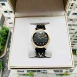 Versace V-Twist Black Dial Black Leather Strap Watch for Women - VELS00619 Authentic Buy Shop Now