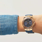 Guess Limelight Blue Dial Blue Silicone Strap Watch For Women - W1053L1 Authentic Buy Shop Now