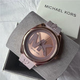 Michael Kors Janelle Three Hand Grey Dial Grey Rubber Strap Watch For Women - MK7314 Authentic Buy Shop Now