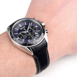 Hugo Boss Driver Sport Chronograph Blue Dial Black Leather Strap Watch for Men - 1513077 Authentic Buy Shop Now