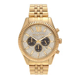 Michael Kors Lexington Crystals Gold Dial Gold Steel Strap Watch for Men - MK8494 Authentic Buy Shop Now