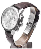 Tissot PRC 200 Chronograph Silver Dial Brown Leather Strap Watch For Men - T055.417.16.037.00 Authentic Buy Shop Now