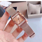 Guess Nouveau Diamonds Rose Gold Dial Rose Gold Mesh Bracelet Watch for Women - W0127L3 Authentic Buy Shop Now