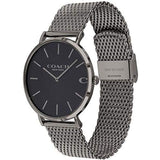 Coach Charles Black Dial Grey Mesh Bracelet Watch for Men - 14602145 Authentic Buy Shop Now