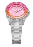 Fossil Blue Dive Analog Pink Dial Silver Steel Strap Watch For Women - ES5351 Authentic Buy Shop Now