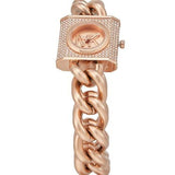 Michael Kors Chain Lock Three-Hand Rose Gold Dial Rose Gold Steel Strap Watch for Women - MK4827 Authentic Buy Shop Now