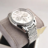 Michael Kors Whitney Chronograph Crystals Silver Dial Silver Steel Strap Watch For Women - MK6728 Authentic Buy Shop Now
