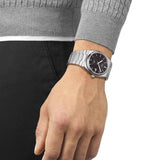 Tissot PRX Powermatic 80 Black Dial Silver Steel Strap Watch for Men - T137.407.11.051.00 Authentic Buy Shop Now