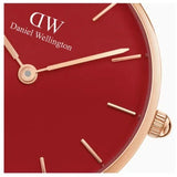 Daniel Wellington Petite Red Dial Red Leather Strap Watch For Women - DW00100405 Authentic Buy Shop Now