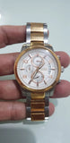 Guess Exec Chronograph White Dial Two Tone Steel Strap Watch for Men - W0075G2 Authentic Buy Shop Now