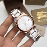 Burberry The City White Dial Two Tone Steel Strap Watch for Women - BU9006 Authentic Buy Shop Now