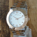 Marc Jacobs Amy Silver Dial Two Tone Steel Strap Watch for Women - MBM3194 Authentic Buy Shop Now