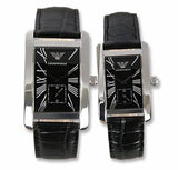 Emporio Armani Black Dial Black Leather Strap Watch For Men - AR0143 Authentic Buy Shop Now