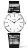 Longines La Grande Classique De Longines White Dial Black Leather Strap Watch for Women - L4.755.4.11.2 Authentic Buy Shop Now