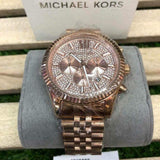 Michael Kors Lexington Rose Gold Dial Rose Gold Stainless Steel Strap Watch for Men - MK8580 Authentic Buy Shop Now