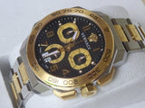 Versace Dylos Chronograph Black Dial Two Tone Steel Strap Watch for Men - VQC100016 Authentic Buy Shop Now