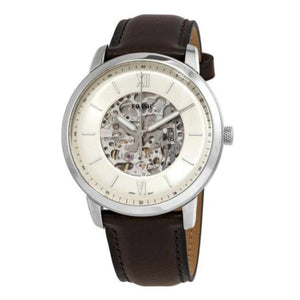 Fossil Neutra Automatic Skeleton White Dial Brown Leather Strap Watch for Men - ME3184 Authentic Buy Shop Now