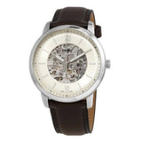 Fossil Neutra Automatic Skeleton White Dial Brown Leather Strap Watch for Men - ME3184 Authentic Buy Shop Now