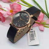 Marc Jacobs Baker Black Dial Black Leather Strap Watch for Women - MBM8633 Authentic Buy Shop Now