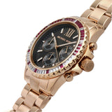 Michael Kors Everest Chronograph Black Dial Rose Gold Steel Strap Watch for Women - MK6972 Authentic Buy Shop Now